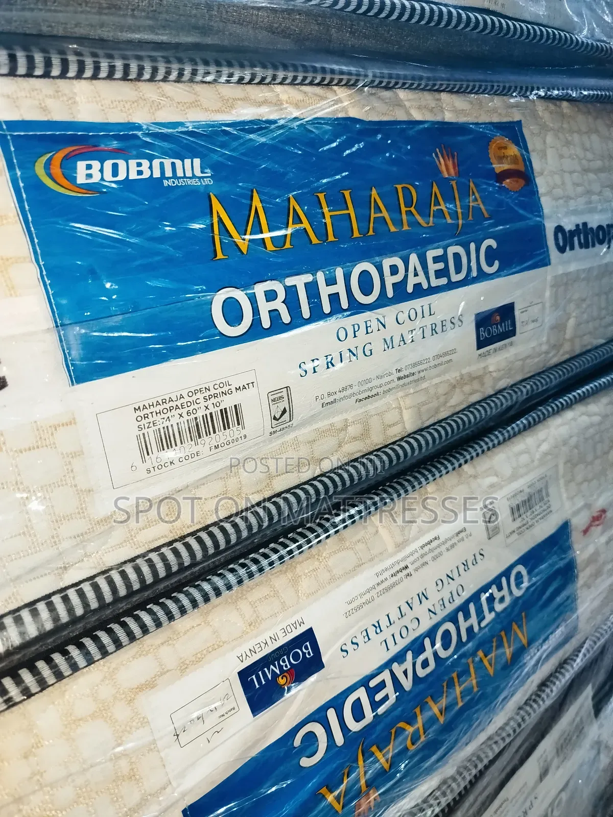 5ft × 6ft 8" 10" 12" Orthopedic Spring Mattresses + Free Delivery.
