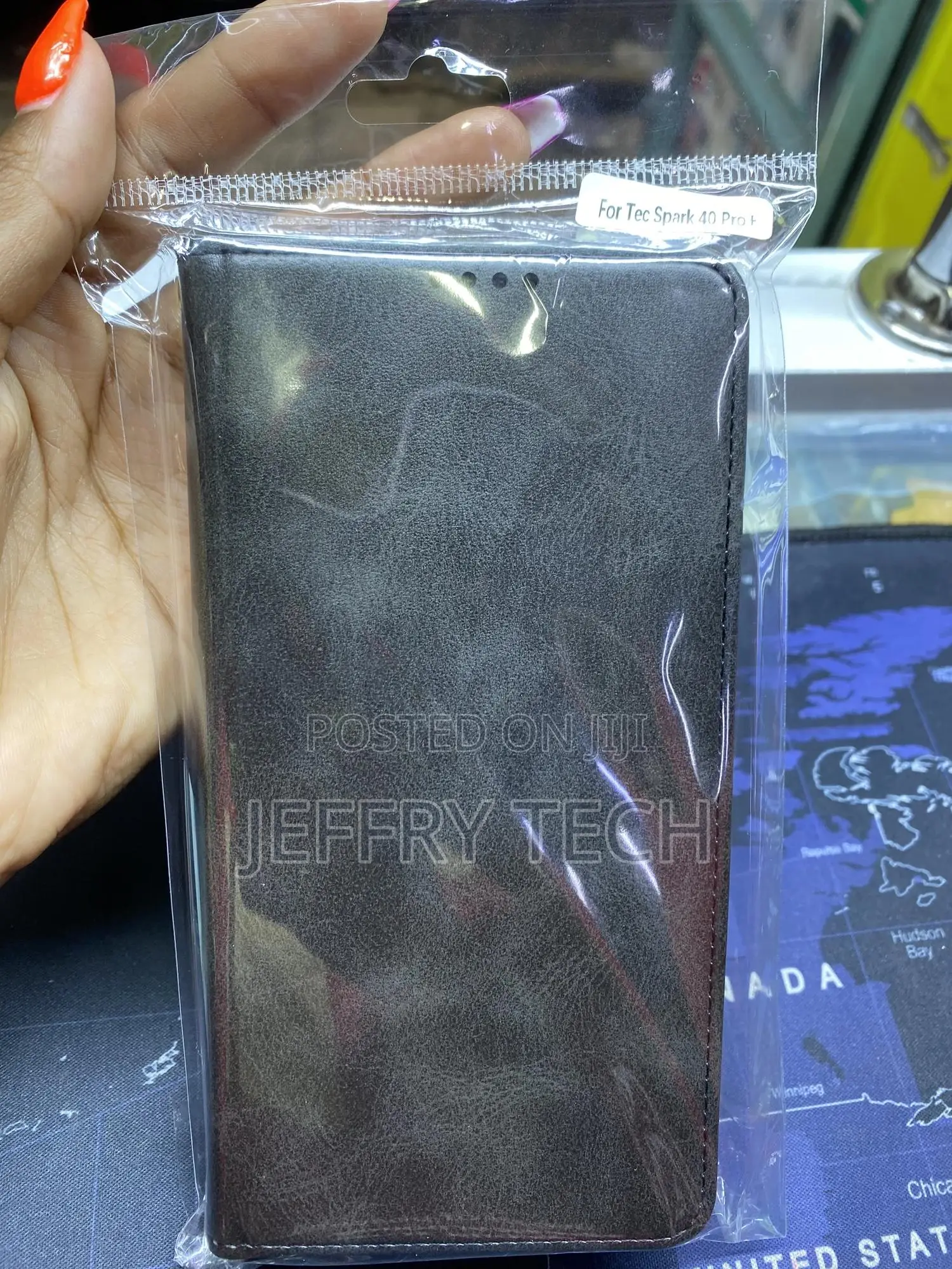 Oagelim Tecno Camon 40 Pro Plus Pu Leather Flip Case With Card Slot