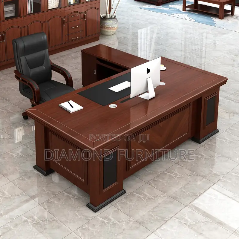 Office Desk; 1.6m L-Shaped Modern Work Desk