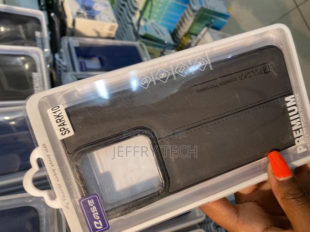 Nestar Tecno Spark 10 Pu Leather Back Cover Shockproof - thumbnail 2