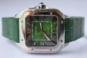Cartier Santos De Cartier Green Alligator Straps