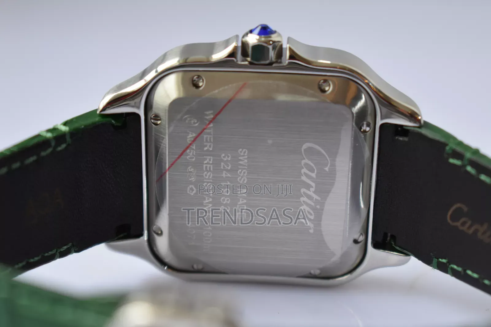 Cartier Santos De Cartier Green Alligator Straps