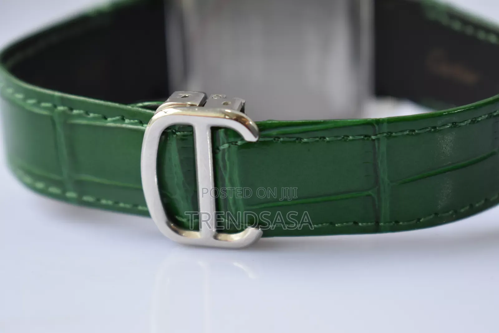 Cartier Santos De Cartier Green Alligator Straps