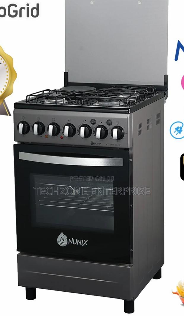 Nunix Kz-560 50x55 3~Gas 1~Electric Gas Standing Cooker