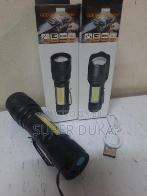 Torch + Cob Rechargeable Emergency Flashlight.Zoom - thumbnail 2