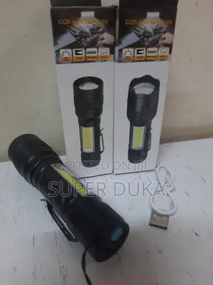 Torch + Cob Rechargeable Emergency Flashlight.Zoom