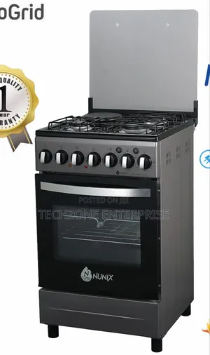 Nunix Kz-560 50x55 3~Gas 1~Electric Gas Stainless Cooker 