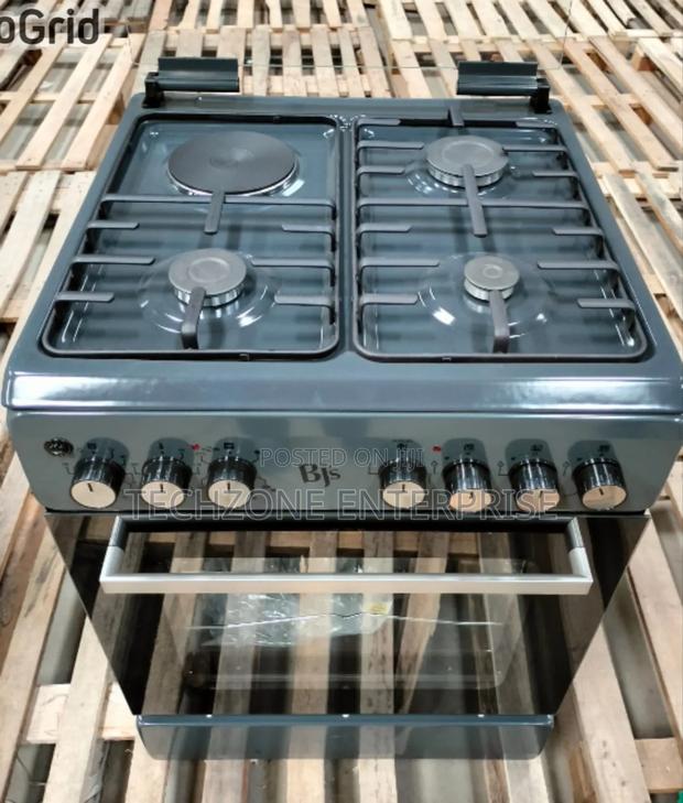 Grey Bj`S Elegance 60×60 3-Gas 1-Electric Plate Standing Cookers 
