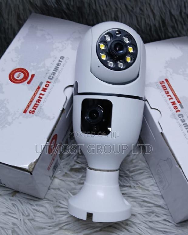2mp V380 Bulb Wifi Indoor Camera Dual Lens Providing Detailed Video