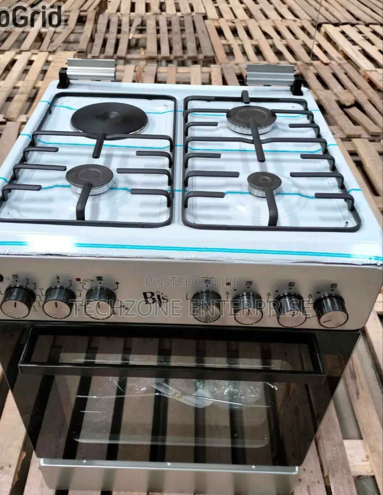Elegance Sleek Enox Silver 60*60 BJS 3+1 Standing Cooker 