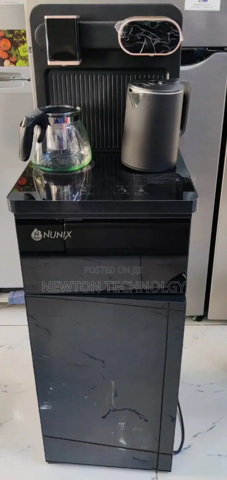 Black and Silver Nunix A1c Bottom Load Hot and Cold Water Dispenser