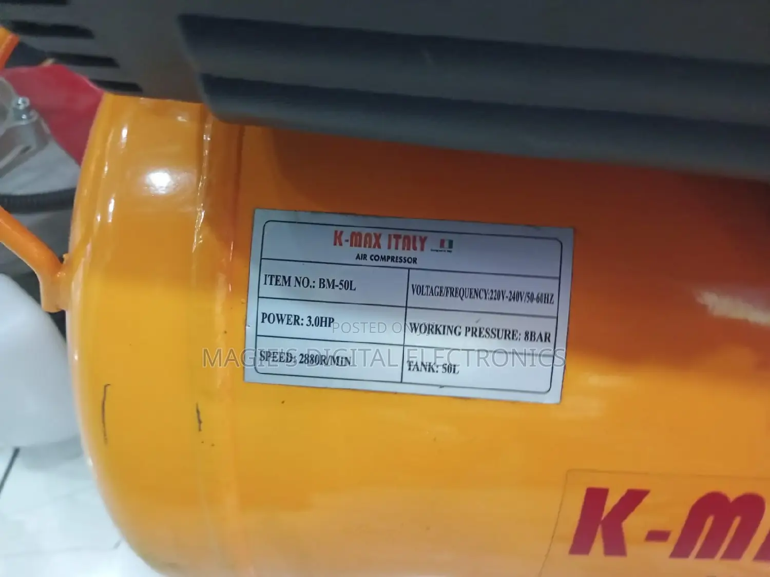 Most Appropriate 50l Kmax Electric Air Compressor