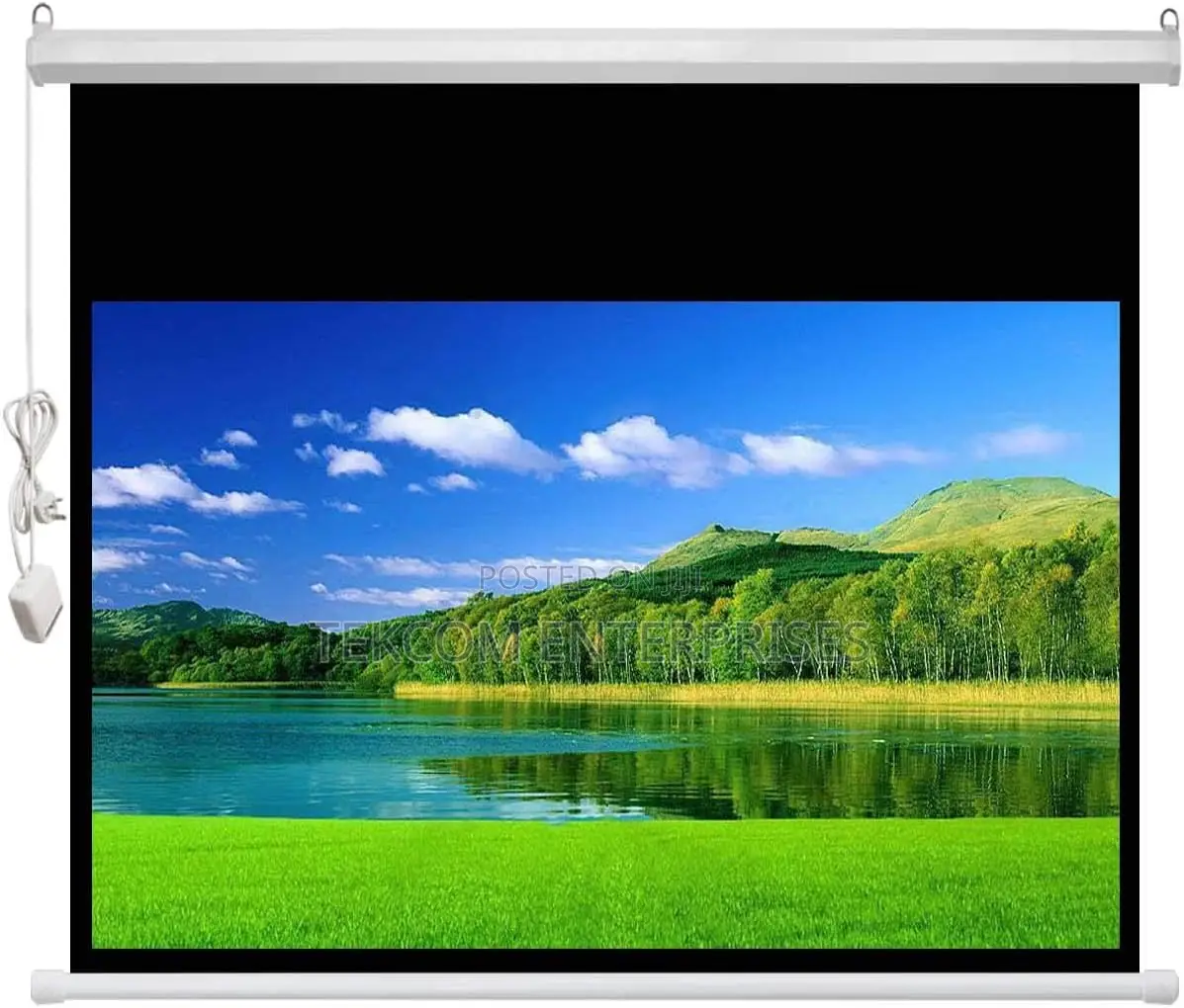 Electric Projector Screen 400 X 400 Cm (With Wireless Remote)