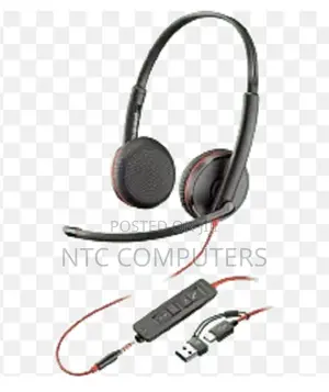 Poly Blackwire 3225 Stereo Usb-C Headset +3.5mm Plug +Usb-C/a Adapter