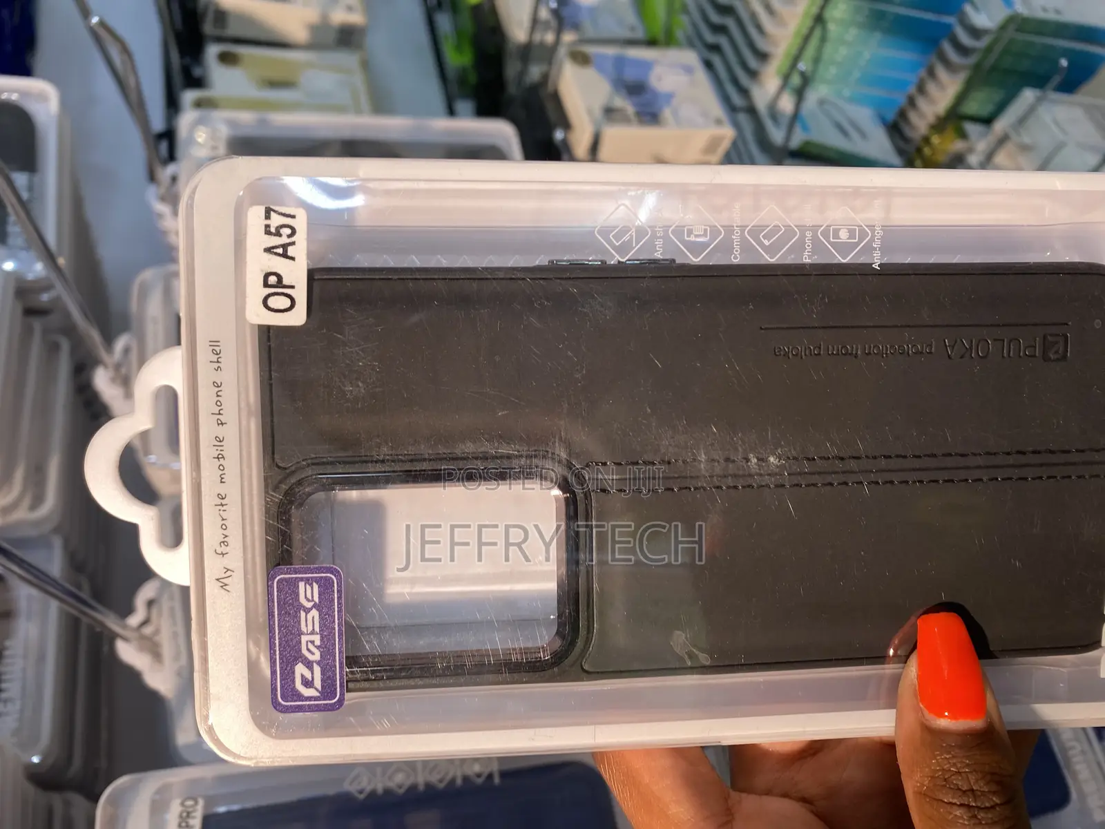 Orosky Oppo A57 5g Leather Closure Back Cover Case