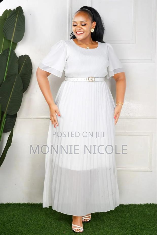 Classy White Maxi Dress - main view