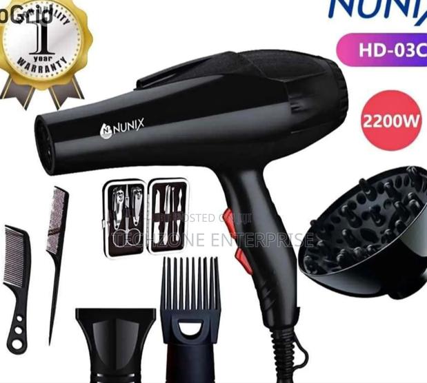 Nunix (Hd-03c) Hair Dryer With 2 Speed Settings