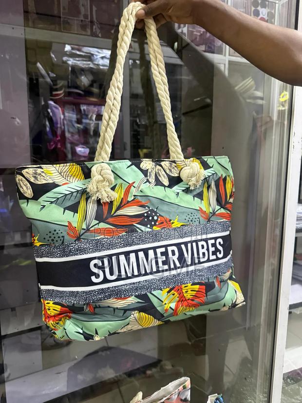 Summer Vibes' Large Capacity Women Beach/ Market Bag