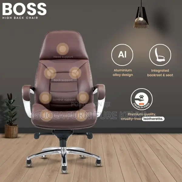 Office Chair: Modern Executive Leather Arm Seat for Director's