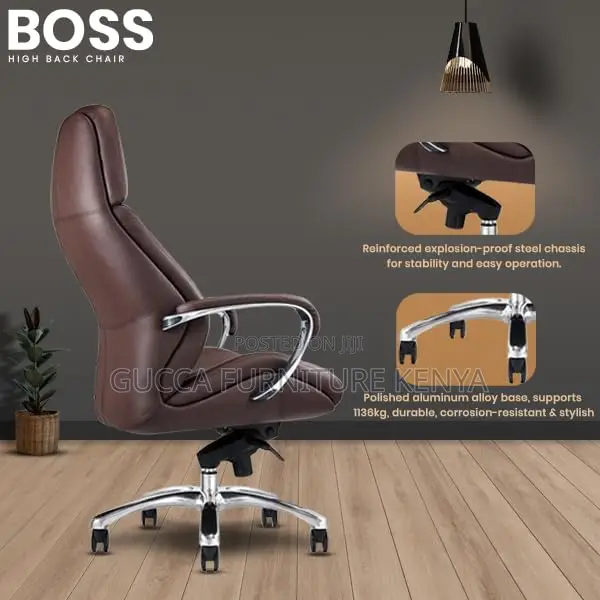 Office Chair: Modern Executive Leather Arm Seat for Director's