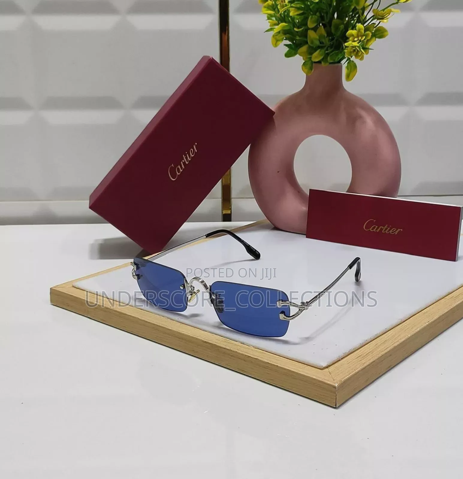 Blue Cartier Sunglasses