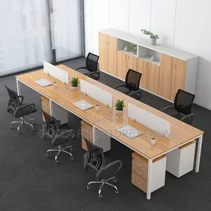 Office Desk: Modern Simple 2-User Office Work Desk