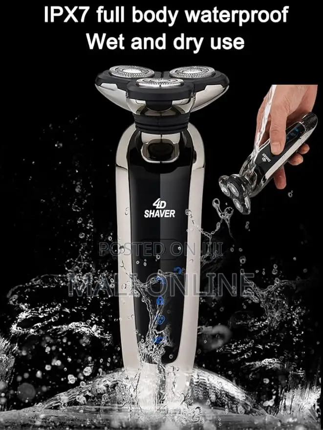 Kezu Kz-9911 Electric Rotary Shaver For Men Rechargeable Beard Razor