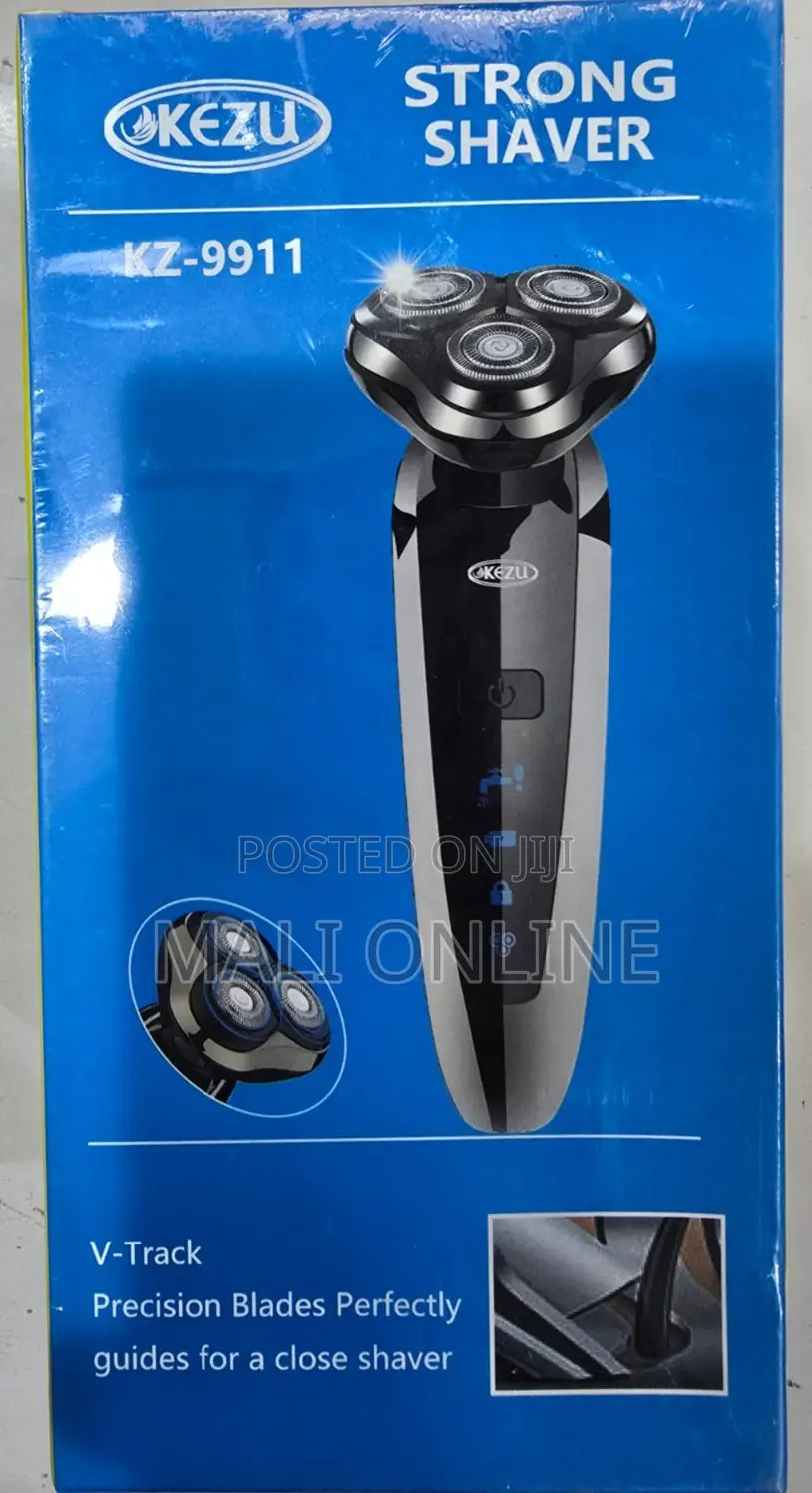 Kezu Kz-9911 Electric Rotary Shaver For Men Rechargeable Beard Razor