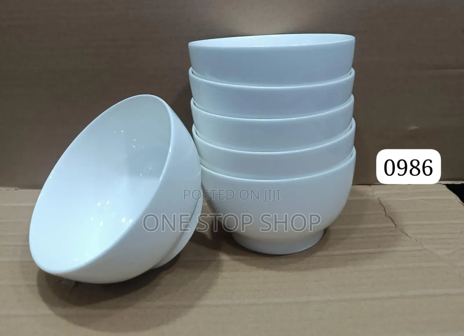 5.5" White Ceramic Bowls 6pcs