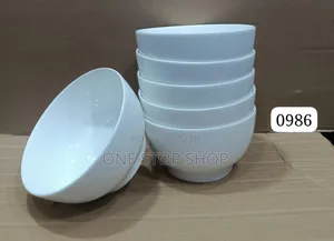 5.5" White Ceramic Bowls 6pcs