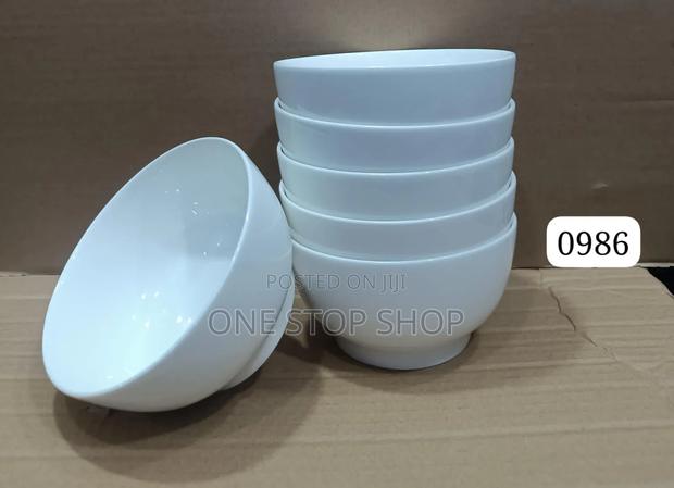 5.5" White Ceramic Bowls 6pcs - thumbnail 2