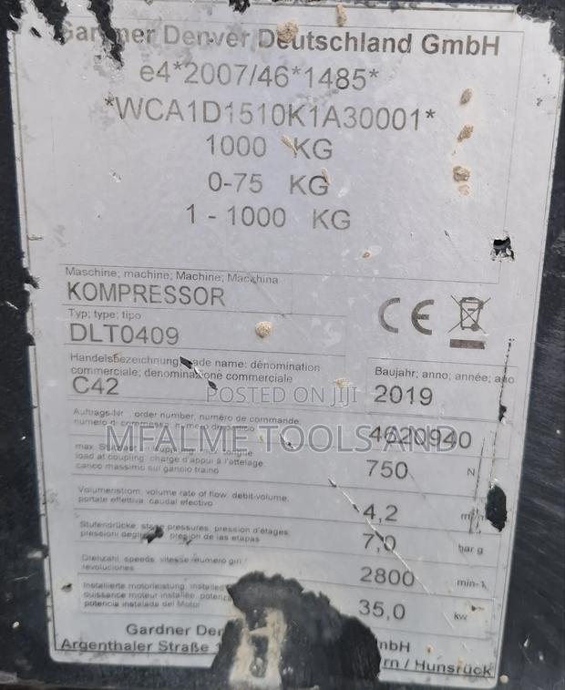Compressor 2019 Compair C42 Yanmar 4-Cyli 7bars Min 12 Bars Max Ex-Uk - thumbnail 5