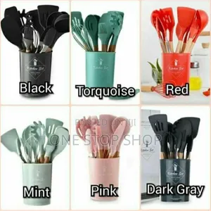 11pcs Silicone Spoons Dining Spoons