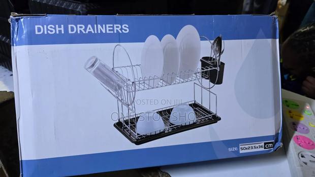 2layer Stainless Steel Dish Rack - main view