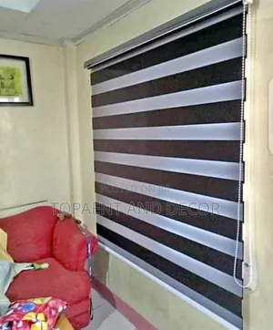 Decorative Fabric Horizontal Window Blinds Custom Fit