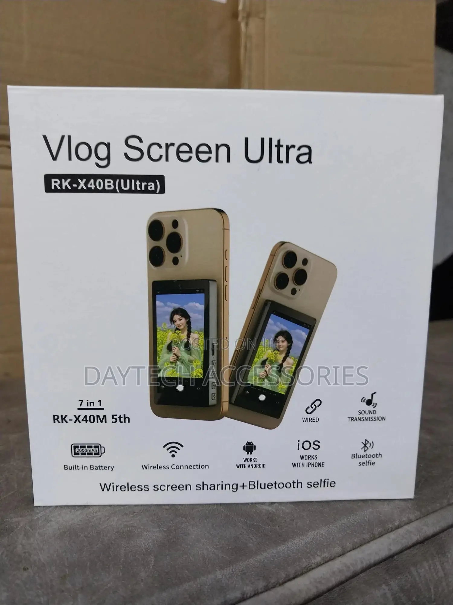iPhone Selfie Monitor Screen for iPhone Rear Camera Vlog Live Video