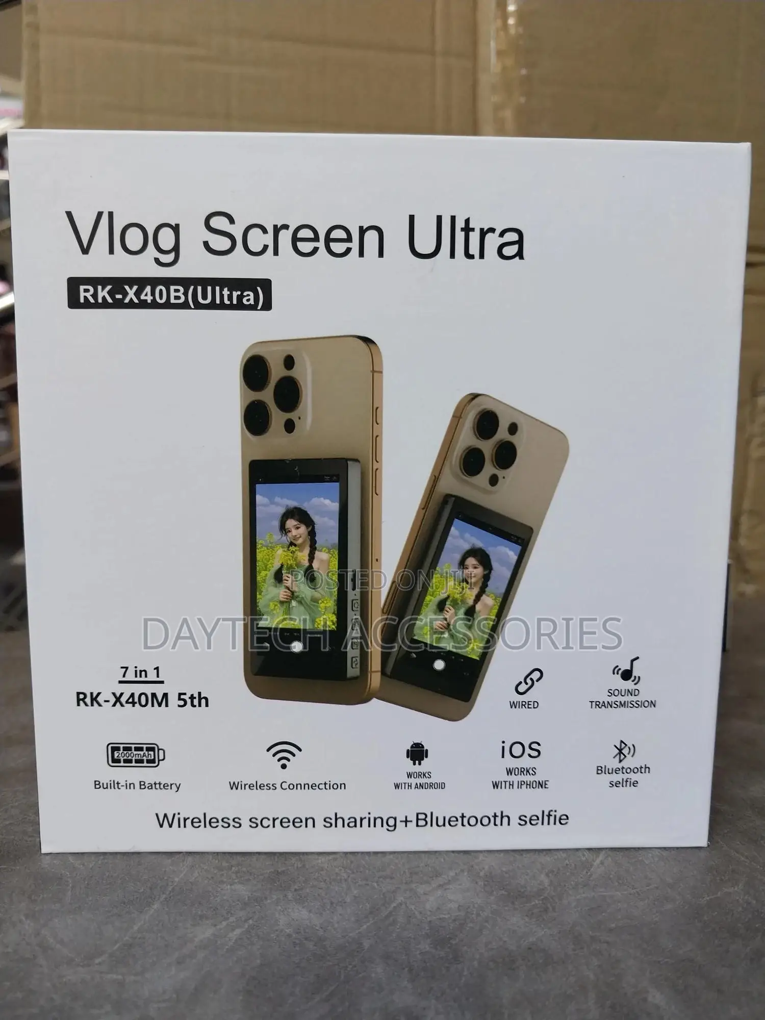iPhone Selfie Monitor Screen for iPhone Rear Camera Vlog Live Video
