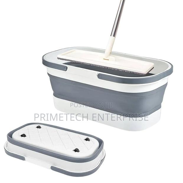Household Collapsible Bucket and Cleaning Mop - main view
