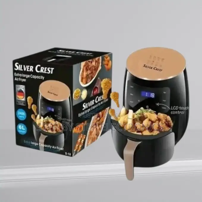 Rapid Hot Air Technology Silver Crest 6l Oil-Free Digital Air Fryer