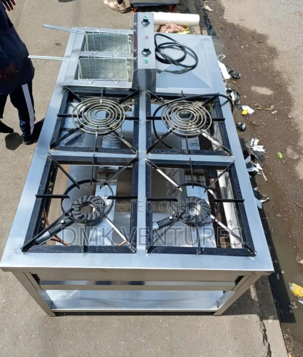 Modern Four Burner Combined Unit - main view