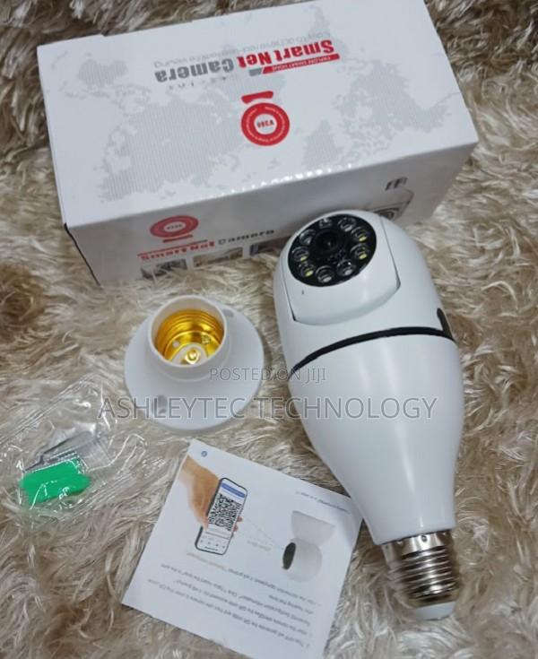 V380 Pro App PTZ Rotating Wifi Bulb Camera With Cloud Storage Support