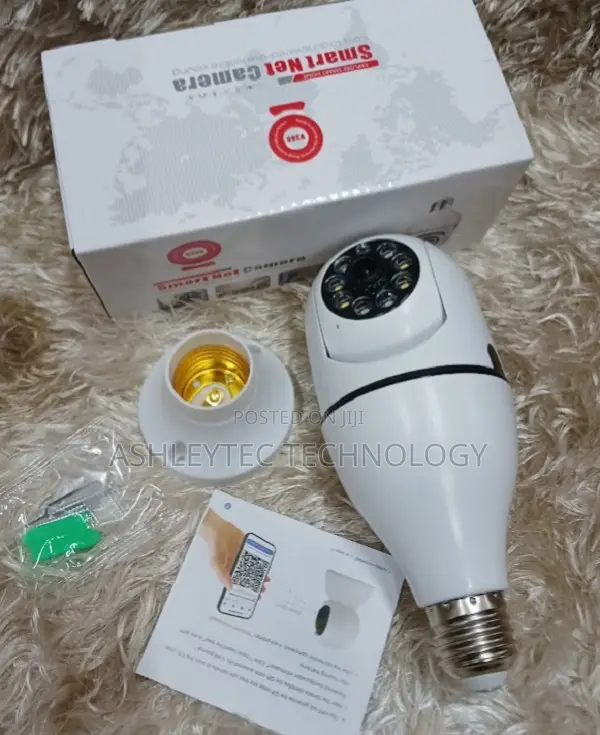 V380 Pro App PTZ Rotating Wifi Bulb Camera With Cloud Storage Support