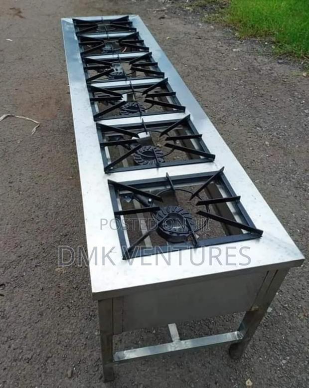 Liner Six Burner Gas Cooker, Stainless