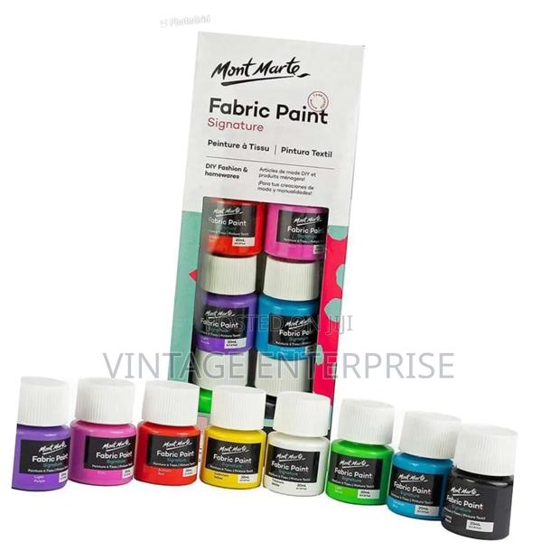 Fabric Paint 6pcs Art Supplies for Clothes, Canvas, T-Shirts, Jeans.