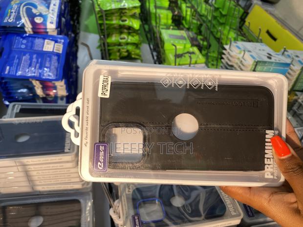 Lavil iPhone 12 Pro Max Tpu Leather Back Case | Slim Logo Cut - thumbnail 3