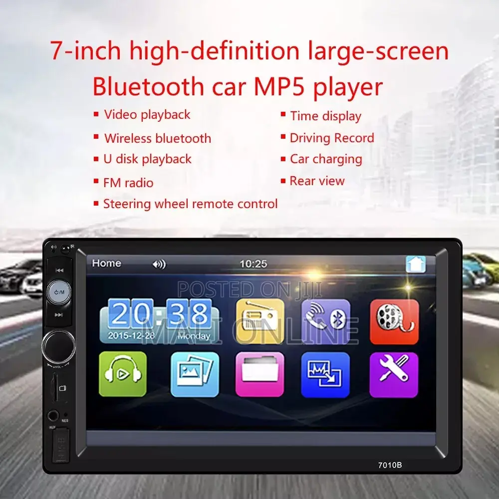 7" Double 2 Din Touch Screen Car Stereo Mp5 Player