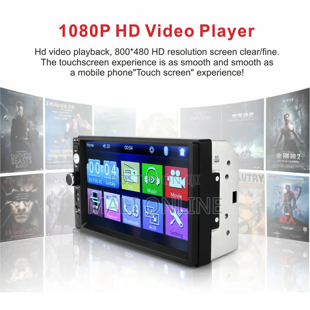 7" Double 2 Din Touch Screen Car Stereo Mp5 Player