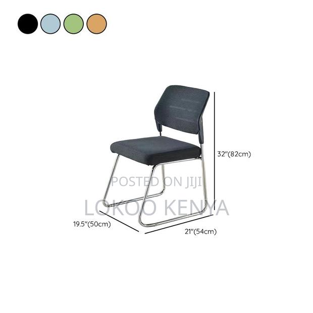 Office Chair : Small Chrome Black Office Chair - thumbnail 3