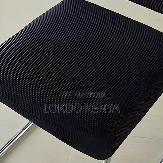 Office Chair : Small Chrome Black Office Chair - thumbnail 5