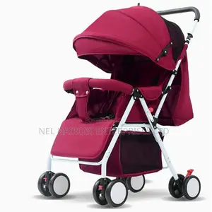 Carbon Steel Baby Stroller (White-2)